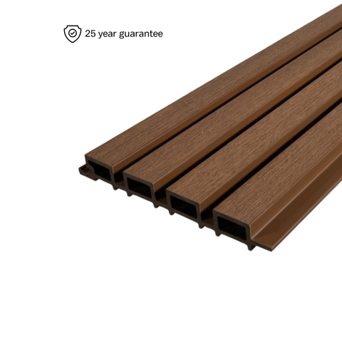 Contura Slatted Teak 3.6m Composite Cladding