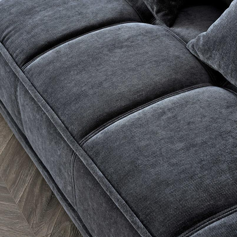 Gramercy Corner Sofa in Steel Velvet