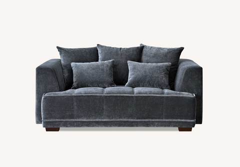 Gramercy Sofa Range in Steel Velvet