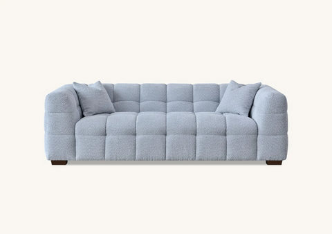 Tribeca Sofa Range in Oatmeal Boucle Fabric