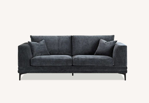 Lenox Sofa Range in Steel Velvet