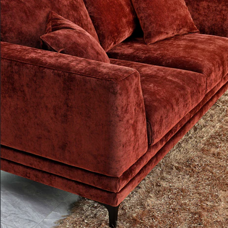 Lenox Sofa Range in Rust Velvet