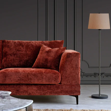 Lenox Sofa Range in Rust Velvet