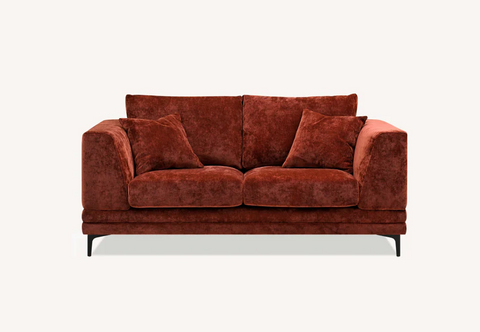 Lenox Sofa Range in Rust Velvet