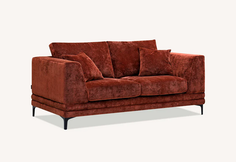 Lenox Sofa Range in Rust Velvet