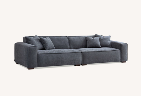 Dakota 4 seater with Chaise in Charcoal Boucle