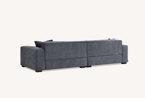 Dakota 4 seater with Chaise in Charcoal Boucle