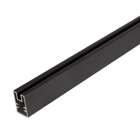 1.82m Aluminium Top Rail Black