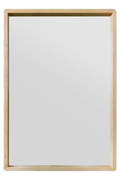 Solid Oak Rounded Corner Wall Mirror 39" X 27.5" (100CM X 70CM)