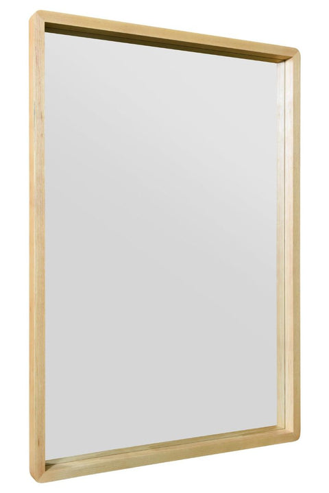 Solid Oak Rounded Corner Wall Mirror 39" X 27.5" (100CM X 70CM)