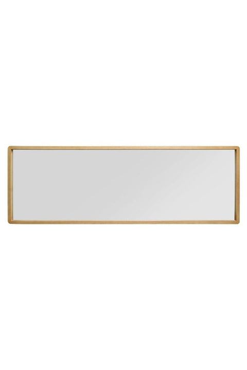 Solid Oak Rounded Corner Cheval Mirror 67" X 23" (170CM X 58CM)