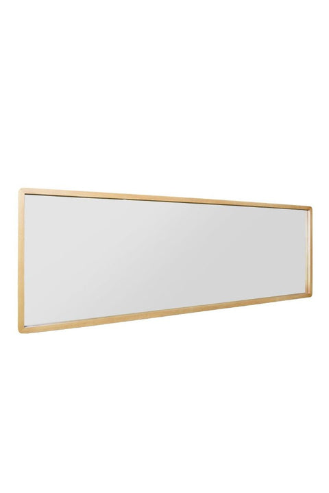 Solid Oak Rounded Corner Cheval Mirror 67" X 23" (170CM X 58CM)