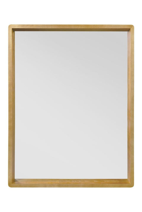 Solid Oak Framed Overmantle Wall Mirror 40" X 31" (102CM X 80CM)