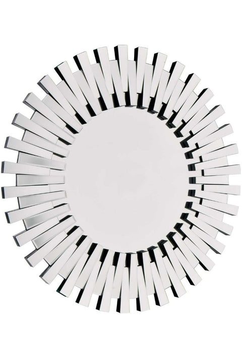 Starburst All Glass Stylised Large Round Mirror 120 x 120 CM