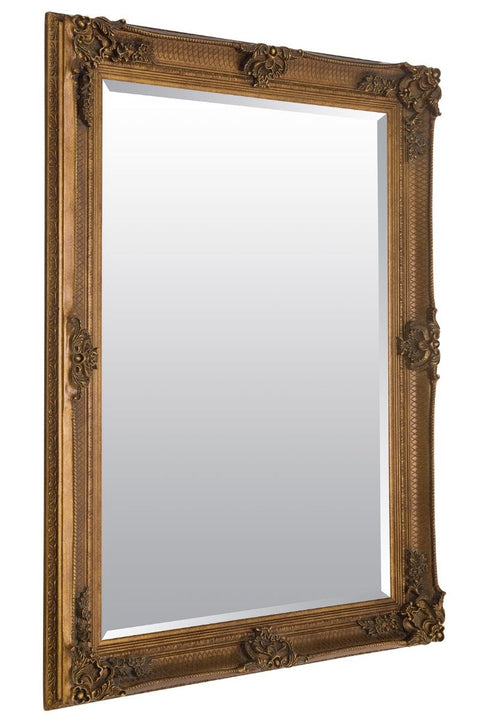 Desiree - Gold Ornate Flourish Large Wall Mirror 110 x 79 CM