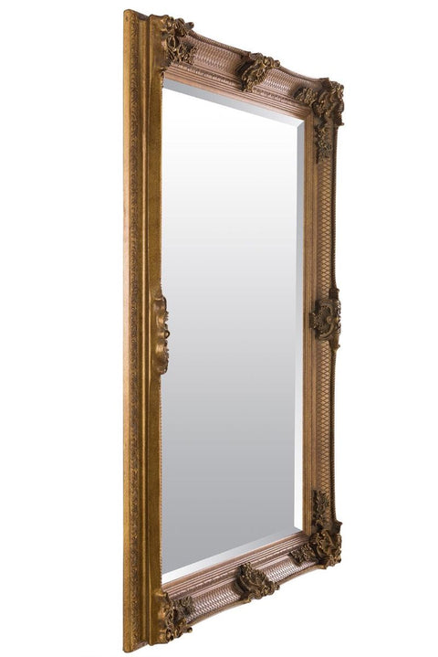 Desiree - Gold Ornate Flourish Large Wall Mirror 110 x 79 CM