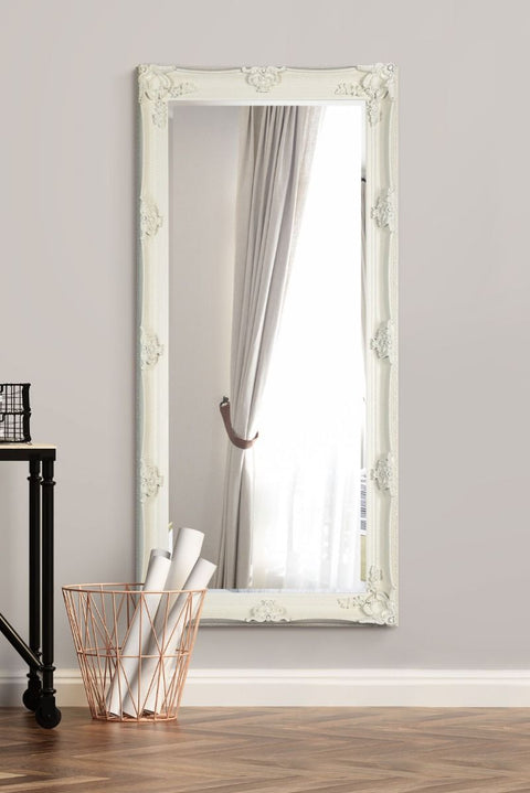 Scarlett - Cream Ornate Flourish Full Length Mirror 164 x 78 CM