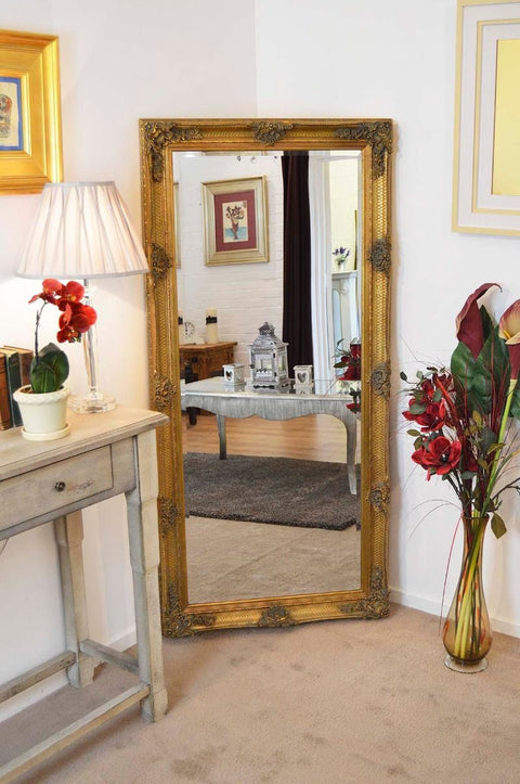 Seraphina - Gold Ornate Flourish Full Length Mirror 175 x 78 CM