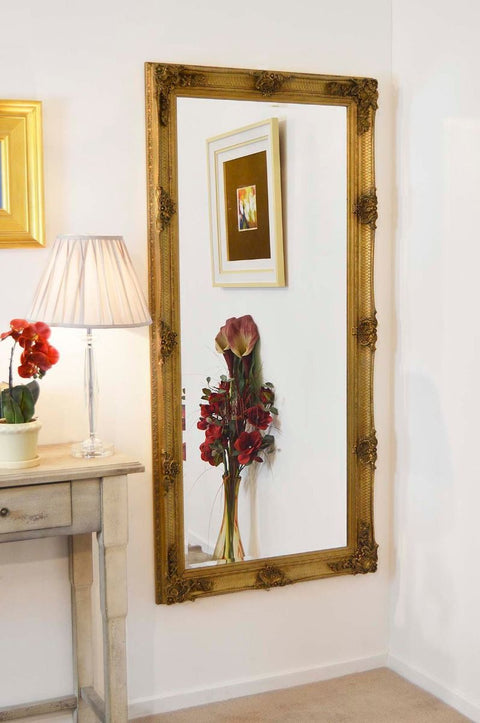 Seraphina - Gold Ornate Flourish Full Length Mirror 175 x 78 CM