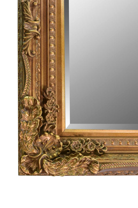 Alessandra - Carved Louis Gold Large Wall Mirror 175 x 84 CM