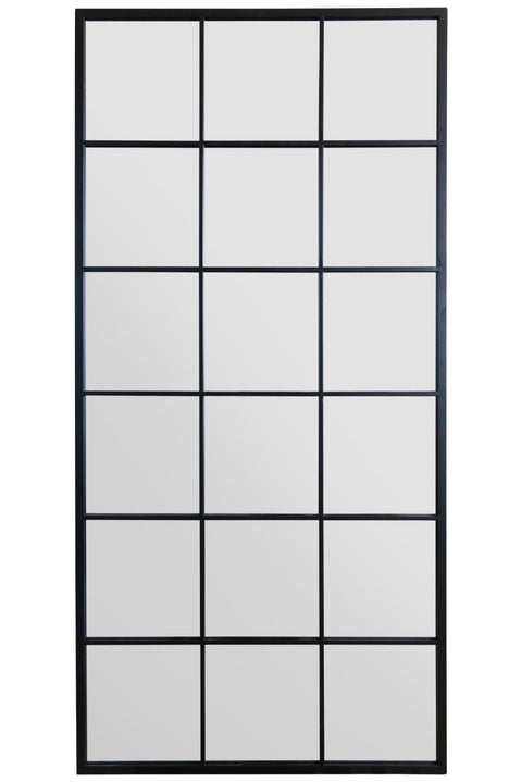 Black Modern Window Leaner / Wall Mirror 69" X 33" (174CM X 85CM)