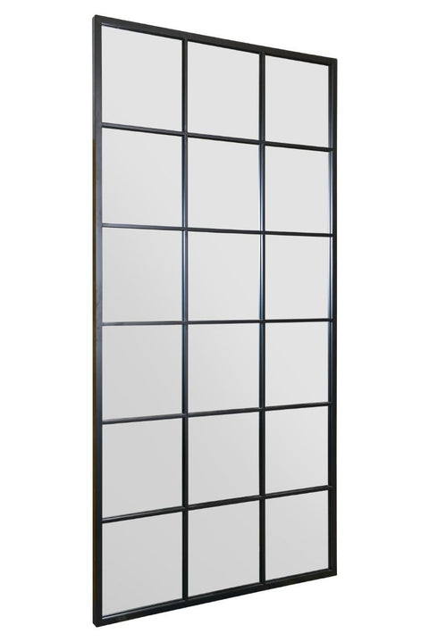 Black Modern Window Leaner / Wall Mirror 69" X 33" (174CM X 85CM)