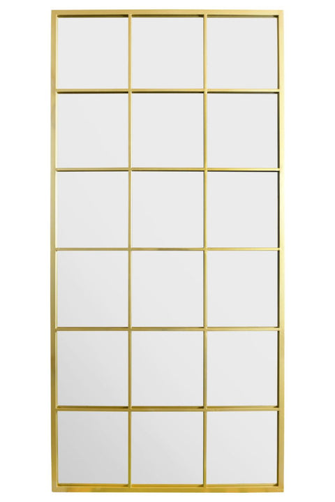 Gold Modern Window Leaner / Wall Mirror 69" X 33" (174CM X 85CM)