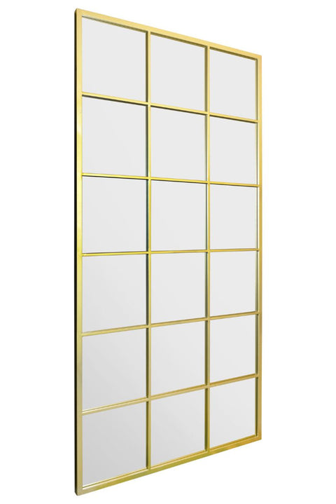 Gold Modern Window Leaner / Wall Mirror 69" X 33" (174CM X 85CM)