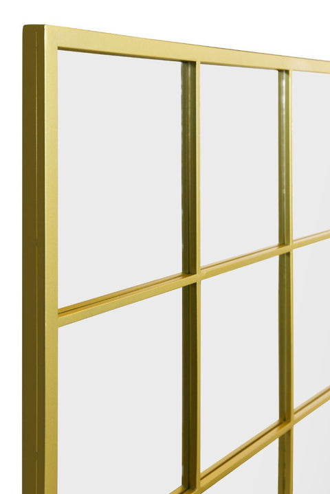 Gold Modern Window Leaner / Wall Mirror 69" X 33" (174CM X 85CM)