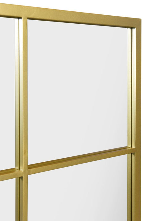 Gold Modern Window Leaner / Wall Mirror 69" X 33" (174CM X 85CM)