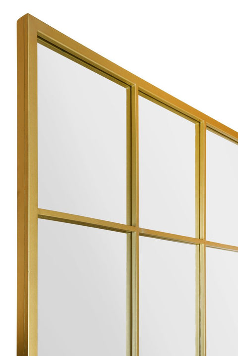 Gold Modern Window Leaner / Wall Mirror 69" X 43" (174CM X 110CM)