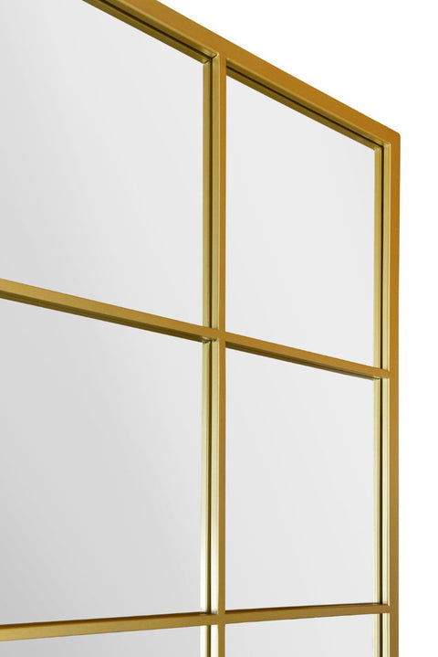 Gold Modern Window Leaner / Wall Mirror 69" X 43" (174CM X 110CM)