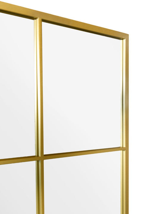 Gold Modern Window Leaner / Wall Mirror 79" X 47" (200CM X 120CM)