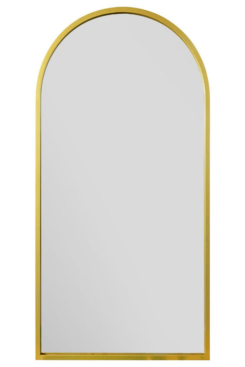 Gold Framed Arched Leaner/Wall Mirror 55" X 27.5" (140CM X 70CM)