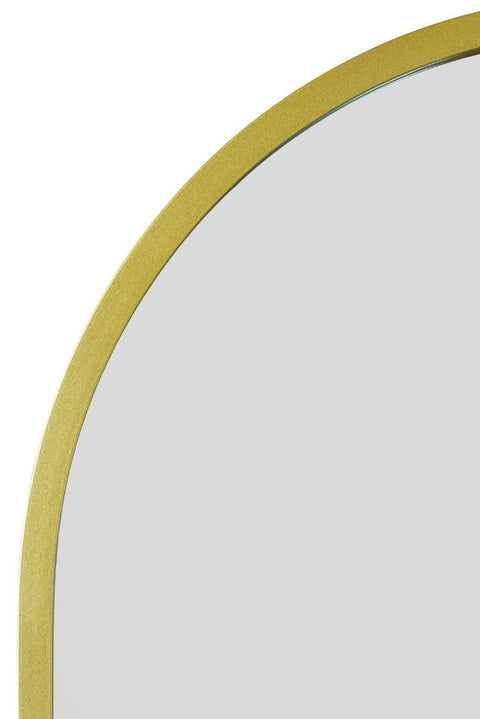 Gold Framed Arched Leaner/Wall Mirror 55" X 27.5" (140CM X 70CM)