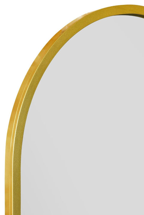 Gold Framed Arched Leaner/Wall Mirror 55" X 27.5" (140CM X 70CM)