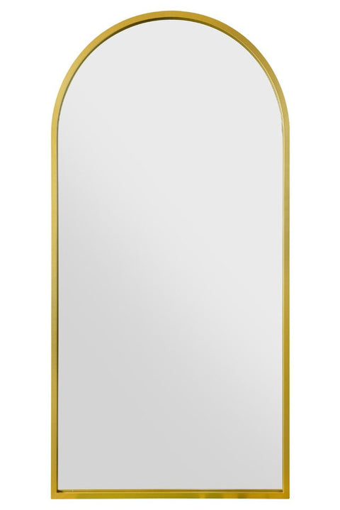 Gold Framed Arched Leaner/Wall Mirror 63" X 31" (160CM X 80CM)