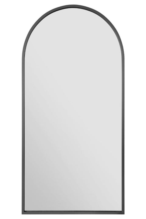 Black Framed Arched Leaner/Wall Mirror 71" X 35" (180CM X 90CM)