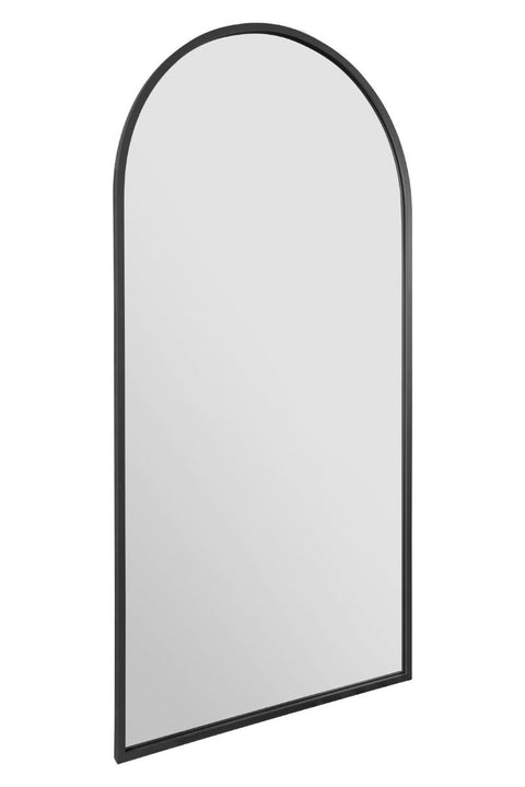 Black Framed Arched Leaner/Wall Mirror 71" X 35" (180CM X 90CM)