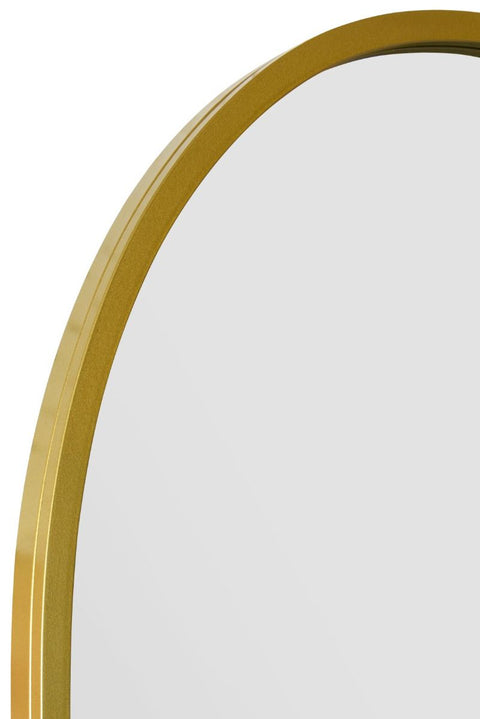 Gold Framed Arched Leaner/Wall Mirror 71" X 35" (180CM X 90CM)