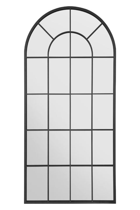 Black Framed Arched Window Leaner/Wall Mirror 71" X 33.5" (180x85CM)