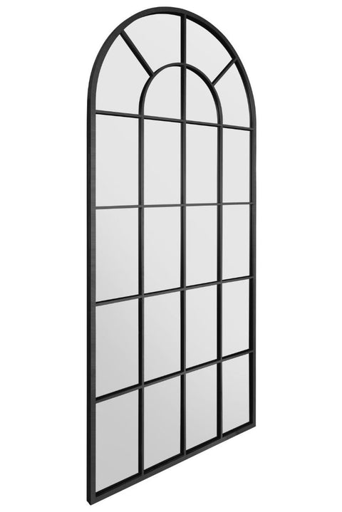 Black Framed Arched Window Leaner/Wall Mirror 71" X 33.5" (180x85CM)