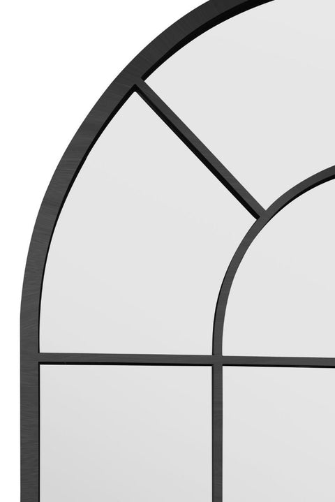 Black Framed Arched Window Leaner/Wall Mirror 71" X 33.5" (180x85CM)