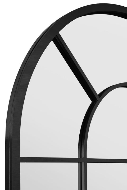 Black Framed Arched Window Leaner/Wall Mirror 71" X 33.5" (180x85CM)