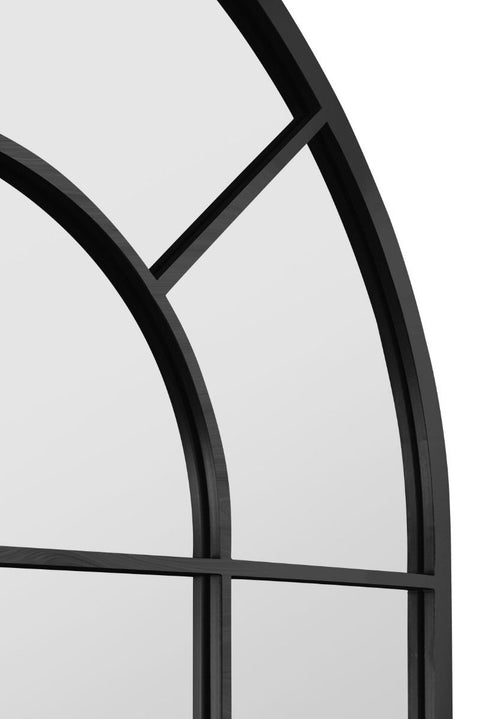 Black Framed Arched Window Leaner/Wall Mirror 71" X 33.5" (180x85CM)