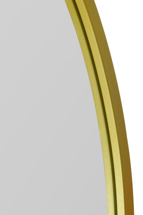 Gold Framed Arched Leaner/Wall Mirror 39" X 39" (100CM X 100CM)