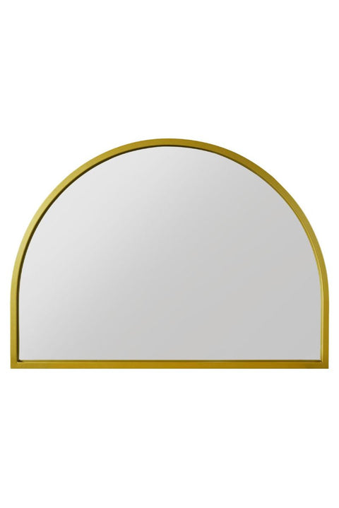 Gold Metal Framed Arched Wall Mirror 49" X 35" (125CM X 90CM)