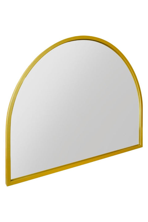 Gold Metal Framed Arched Wall Mirror 49" X 35" (125CM X 90CM)