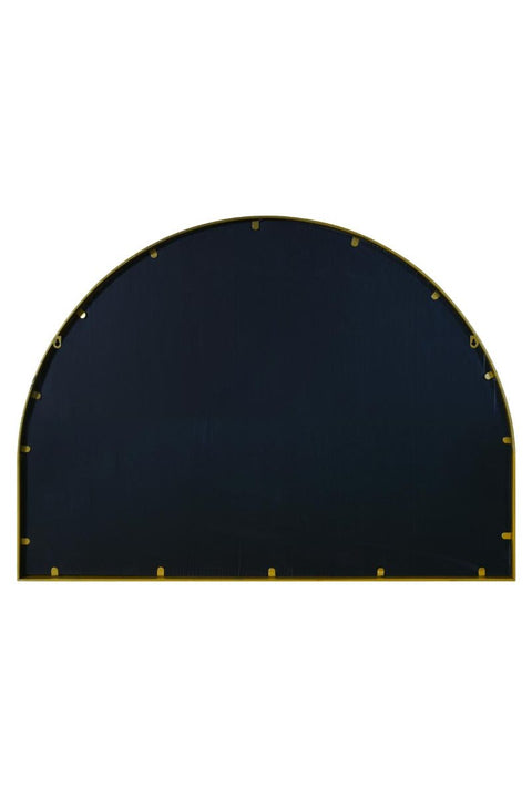 Gold Metal Framed Arched Wall Mirror 49" X 35" (125CM X 90CM)