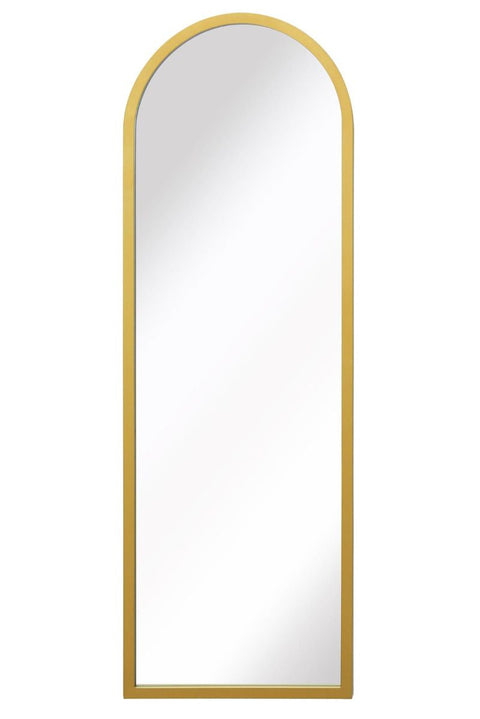 Gold Metal Framed Arched Wall Mirror 47" X 16" (120CM X 40CM)